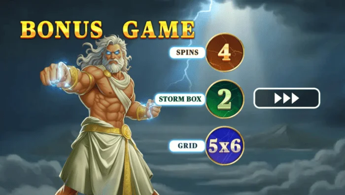 Pots of Power: Zeus - griglia espansa 5×6 in Hold & Win con Lightning Frames